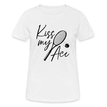 Embrasse mon as - T-shirt respirant Femme - blanc - Devant - AI Model Female 172 dark (172cm)