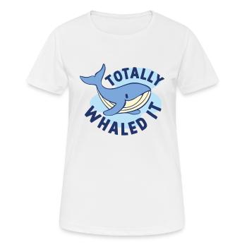 total whaled es - Frauen T-Shirt atmungsaktiv - Weiß - Vorne - AI Model Female 172 dark (172cm)