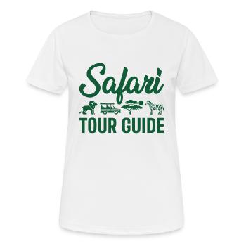 Guide touristique Safari - T-shirt respirant Femme - blanc - Devant - AI Model Female 172 dark (172cm)