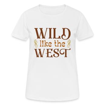 Sauvage comme l’Ouest - T-shirt respirant Femme - blanc - Devant - AI Model Female 172 dark (172cm)