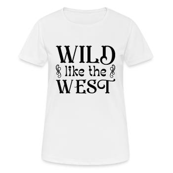 Sauvage comme l’Ouest - T-shirt respirant Femme - blanc - Devant - AI Model Female 172 dark (172cm)