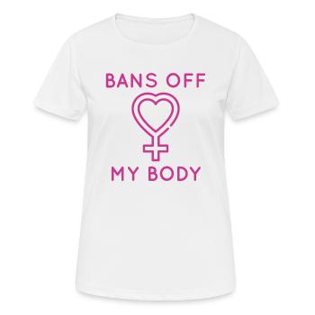 Bannit mon corps - T-shirt respirant Femme - blanc - Devant - AI Model Female 172 dark (172cm)