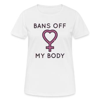 Bannit mon corps - T-shirt respirant Femme - blanc - Devant - AI Model Female 172 dark (172cm)