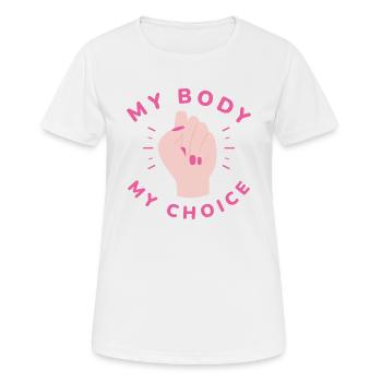 Bannit mon corps - T-shirt respirant Femme - blanc - Devant - AI Model Female 172 dark (172cm)