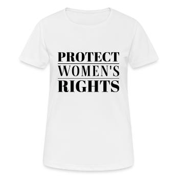 Schutz der Frauenrechte - Frauen T-Shirt atmungsaktiv - Weiß - Vorne - AI Model Female 172 dark (172cm)