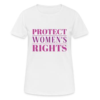 Protéger les droits des femmes - T-shirt respirant Femme - blanc - Devant - AI Model Female 172 dark (172cm)