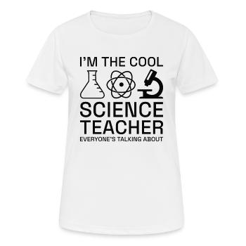Je suis le professeur de sciences cool - T-shirt respirant Femme - blanc - Devant - AI Model Female 172 dark (172cm)