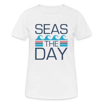 Seas The Day - Women's Breathable T-Shirt - white - Front - AI Model Female 172 dark (172cm)