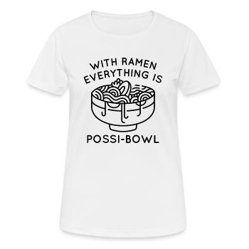 Avec Ramen Everything Is Possi-Bowl - T-shirt respirant Femme - blanc - Devant - AI Model Female 172 dark (172cm)