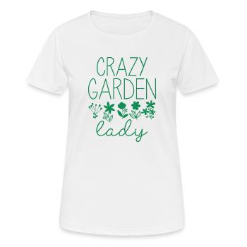 Crazy Garden Lady - Women's Breathable T-Shirt - white - Front - AI Model Female 172 dark (172cm)