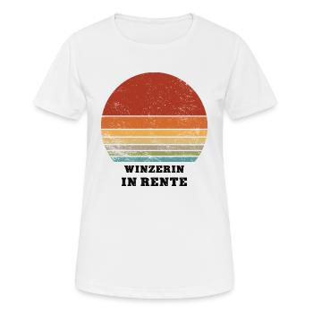 Rente Winzerin Rentnerin Ruhestand Weinbauerin - Frauen T-Shirt atmungsaktiv - Weiß - Vorne - AI Model Female 172 dark (172cm)