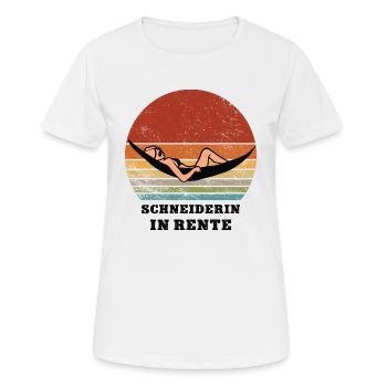 Rente Schneiderin Rentnerin Ruhestand Schneiderei - Frauen T-Shirt atmungsaktiv - Weiß - Vorne - AI Model Female 172 dark (172cm)