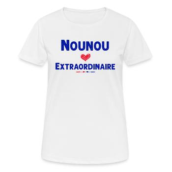 Cadeau Nounou Extra - T-shirt respirant Femme - blanc - Devant - AI Model Female 172 dark (172cm)