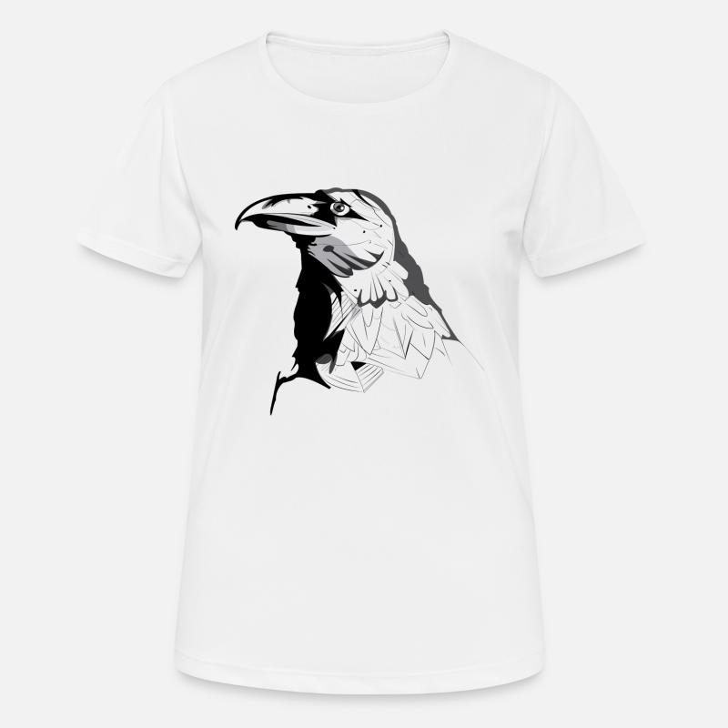 Crow - Women's Breathable T-Shirt - white
