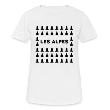 sapins les alpes - T-shirt respirant Femme - blanc - Devant - AI Model Female 172 dark (172cm)