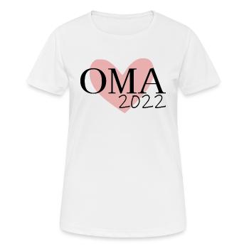 Oma 2022 - Frauen T-Shirt atmungsaktiv - Weiß - Vorne - AI Model Female 172 dark (172cm)