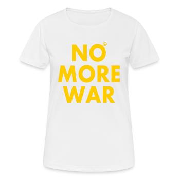 No more war - Women's Breathable T-Shirt - white - Front - AI Model Female 172 dark (172cm)