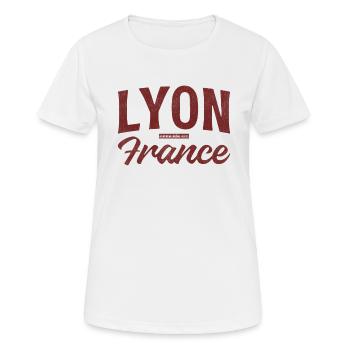 Lyon Frankreich - Frauen T-Shirt atmungsaktiv - Weiß - Vorne - AI Model Female 172 dark (172cm)