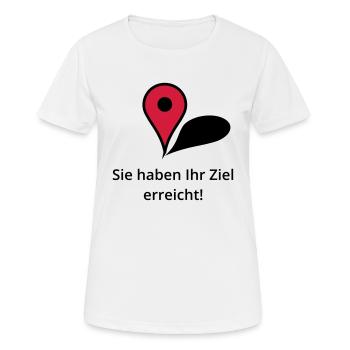 Sie haben Ihr Ziel erreicht - Frauen T-Shirt atmungsaktiv - Weiß - Vorne - AI Model Female 172 dark (172cm)