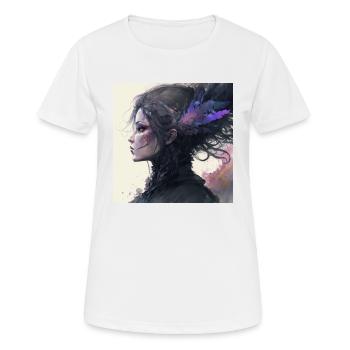 Manger propre lift signifie - T-shirt respirant Femme - blanc - Devant - AI Model Female 172 dark (172cm)