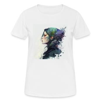 Si vous voulez des résultats, n’abandonnez pas - T-shirt respirant Femme - blanc - Devant - AI Model Female 172 dark (172cm)