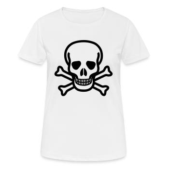 Skull Tribal Tattoo - Women's Breathable T-Shirt - white - Front - AI Model Female 172 dark (172cm)