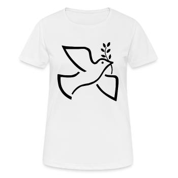 weltfrieden auf erden world peace on earth love21 - Frauen T-Shirt atmungsaktiv - Weiß - Vorne - AI Model Female 172 dark (172cm)