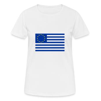 United States of Europe - EU Star Euro EEC - Women's Breathable T-Shirt - white - Front - AI Model Female 172 dark (172cm)