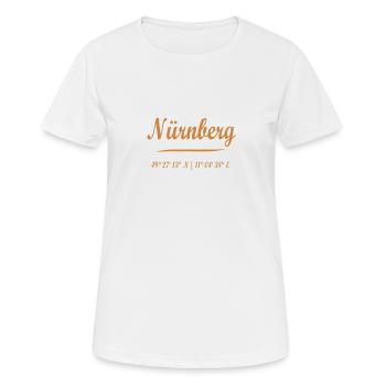 Nuremberg - T-shirt respirant Femme - blanc - Devant - AI Model Female 172 dark (172cm)