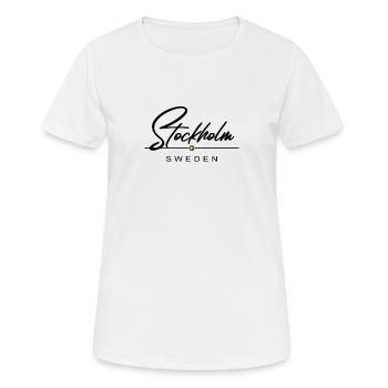 Stockholm - Frauen T-Shirt atmungsaktiv - Weiß - Vorne - AI Model Female 172 dark (172cm)
