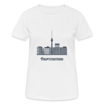 Berlin - Frauen T-Shirt atmungsaktiv - Weiß - Vorne - AI Model Female 172 dark (172cm)