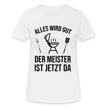 Grill Grillen Meister Lustiger Spruch - Frauen T-Shirt atmungsaktiv - Weiß - Vorne - AI Model Female 172 dark (172cm)