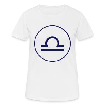STERNZEICHEN WAAGE! - Frauen T-Shirt atmungsaktiv - Weiß - Vorne - AI Model Female 172 dark (172cm)