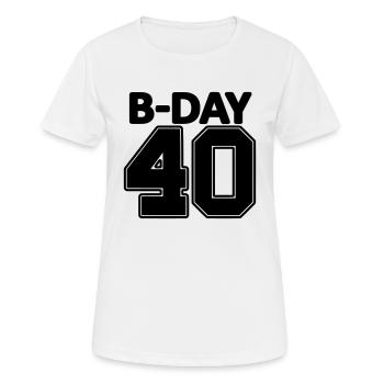 40 years / verzig / round birthday number number - Women's Breathable T-Shirt - white - Front - AI Model Female 172 dark (172cm)