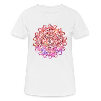 Mandala - Frauen T-Shirt atmungsaktiv - Weiß - Vorne - AI Model Female 172 dark (172cm)