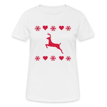 Christmas - Frauen T-Shirt atmungsaktiv - Weiß - Vorne - AI Model Female 172 dark (172cm)