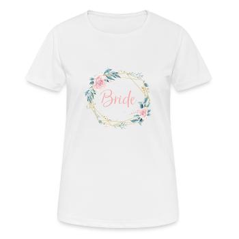 Team Bride Flowers 1 customizable - Women's Breathable T-Shirt - white - Front - AI Model Female 172 dark (172cm)