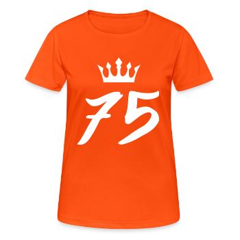 75 Number crown - Women's Breathable T-Shirt - neon orange - Front - AI Model Female 172 dark (172cm)
