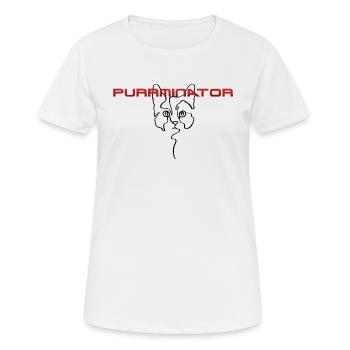 Ronronnement - T-shirt respirant Femme - blanc - Devant - AI Model Female 172 dark (172cm)
