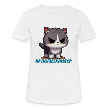 Krawallkadser! Harmlos, witzig, mit Lächelgaratie - Frauen T-Shirt atmungsaktiv - Weiß - Vorne - AI Model Female 172 dark (172cm)