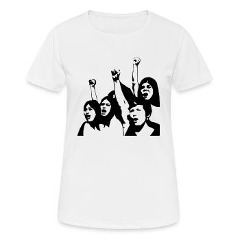 protestation - T-shirt respirant Femme - blanc - Devant - AI Model Female 172 dark (172cm)