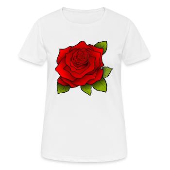 Trendy Rosen-Motiv! - Frauen T-Shirt atmungsaktiv - Weiß - Vorne - AI Model Female 172 dark (172cm)