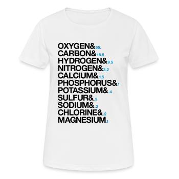 éléments du corps humain - T-shirt respirant Femme - blanc - Devant - AI Model Female 172 dark (172cm)