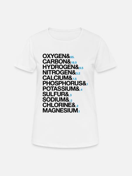 éléments du corps humain - T-shirt respirant Femme - blanc
