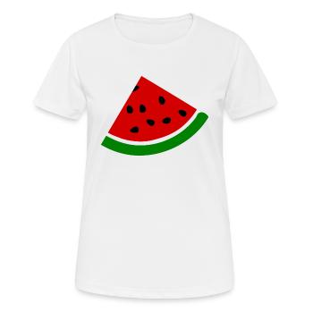 Wassermelone - Frauen T-Shirt atmungsaktiv - Weiß - Vorne - AI Model Female 172 dark (172cm)