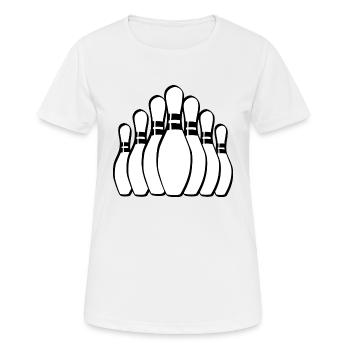 bowling - T-shirt respirant Femme - blanc - Devant - AI Model Female 172 dark (172cm)