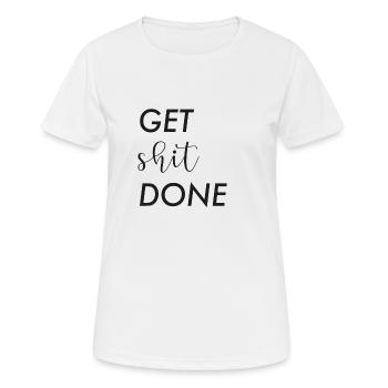 se fait chier - T-shirt respirant Femme - blanc - Devant - AI Model Female 172 dark (172cm)