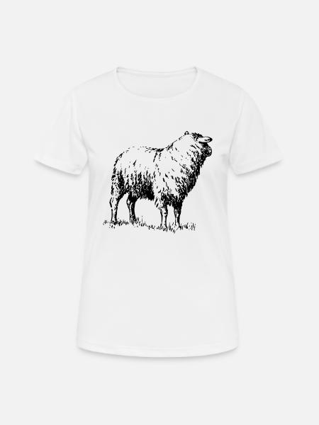 mouton - T-shirt respirant Femme - blanc