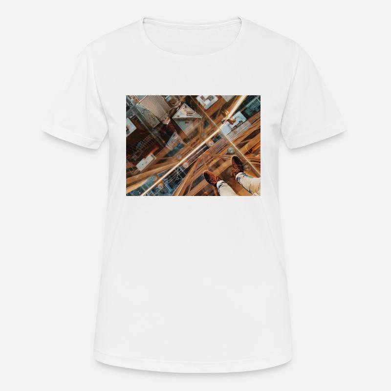 Looking Down - Women's Breathable T-Shirt - white