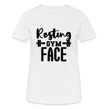 Resting gym face - Women's Breathable T-Shirt - white - Front - AI Model Female 172 dark (172cm)